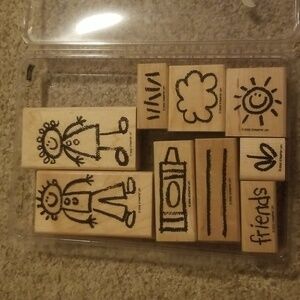 Stampin Up Definitely Decorative Crayon Kids.